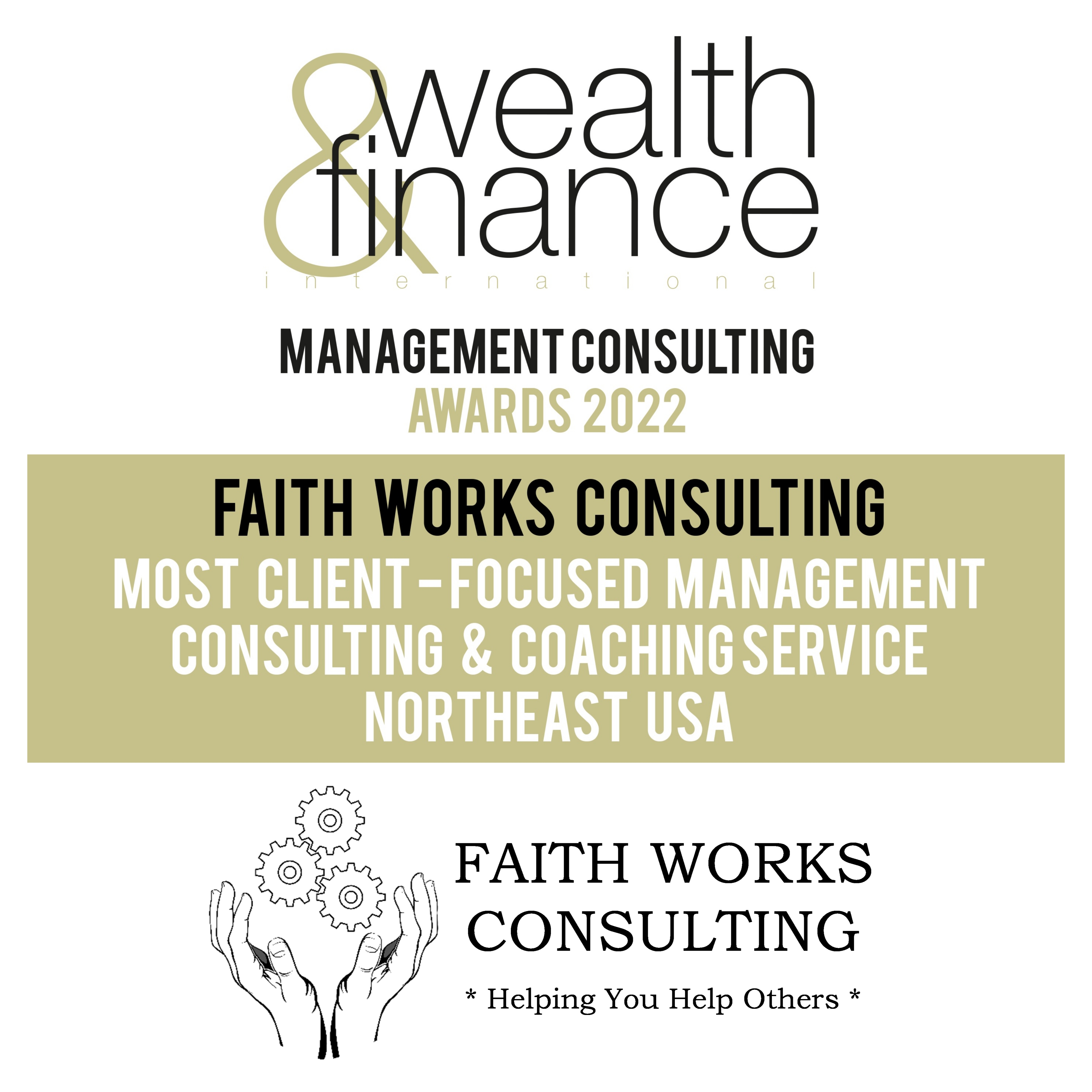 FAITH WORKS CONSULTING WINS CONSULTING AND COACHING AWARD